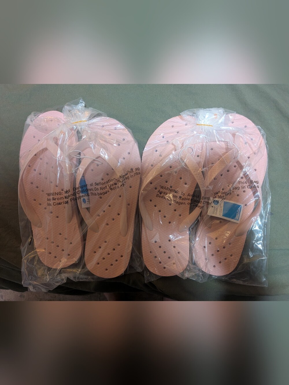 Pink Shower Shoes Flip Flop S Small (8/9) Women's Great For Beach, Shower, Pool